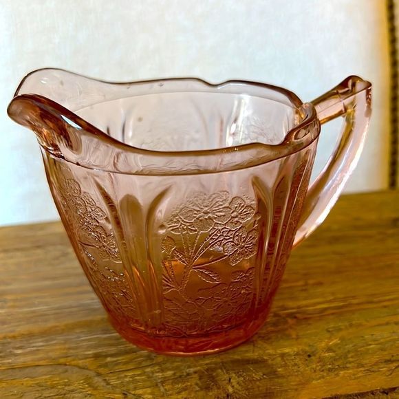 Depression Glass 1930s Cherry Blossom Creamer - Picture 1 of 1